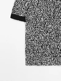 Short sleeve knit sweater