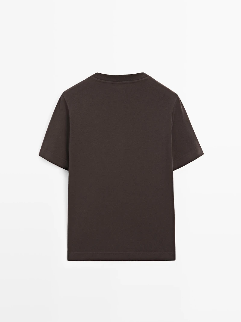 100% cotton interlock crew neck T-shirt