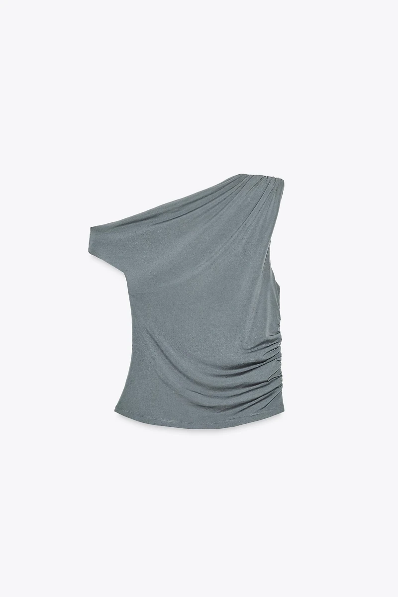 DRAPED CREPE TOP