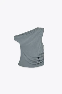 DRAPED CREPE TOP