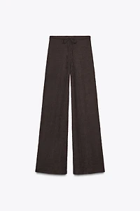 TEXTURED STRAIGHT LEG PANTS