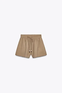 BEADED DRAWSTRING SHORTS