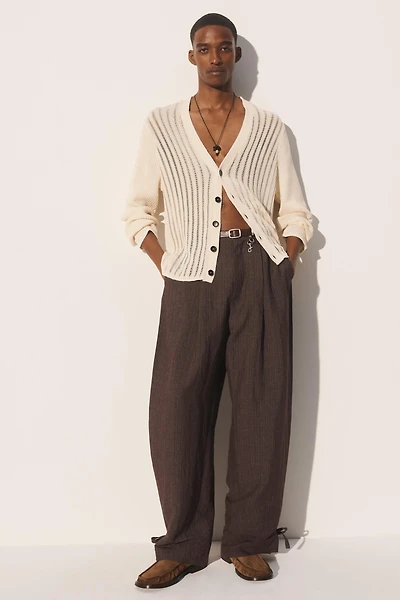 OPENWORK TEXTURED CARDIGAN