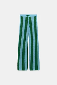STRIPED KNIT PANTS