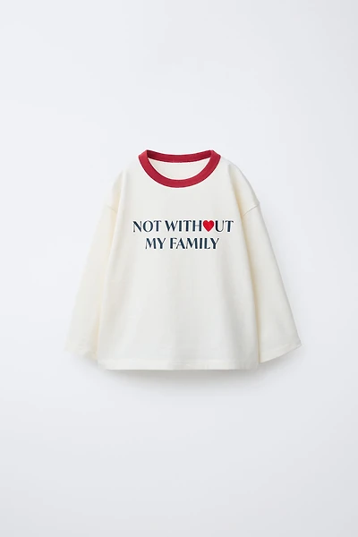 CONTRAST LIVE TEXT T-SHIRT