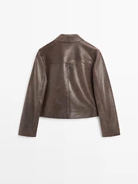 Suede leather jacket