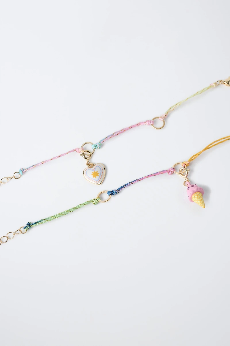 TWO-PACK OF INTERCHANGEABLE CHARM BRACELETS