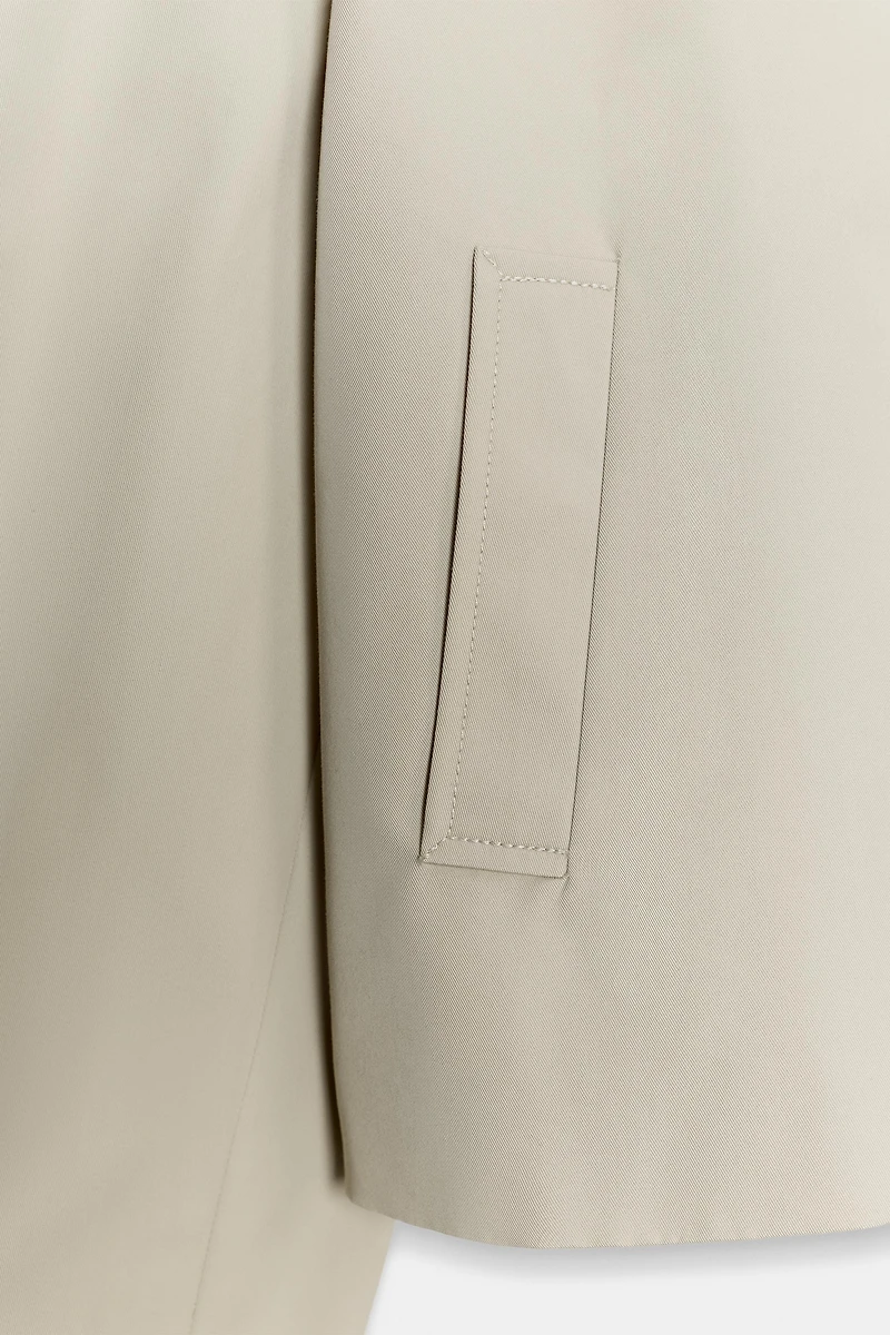 WATER REPELLENT SHORT TRENCH COAT ZW COLLECTION