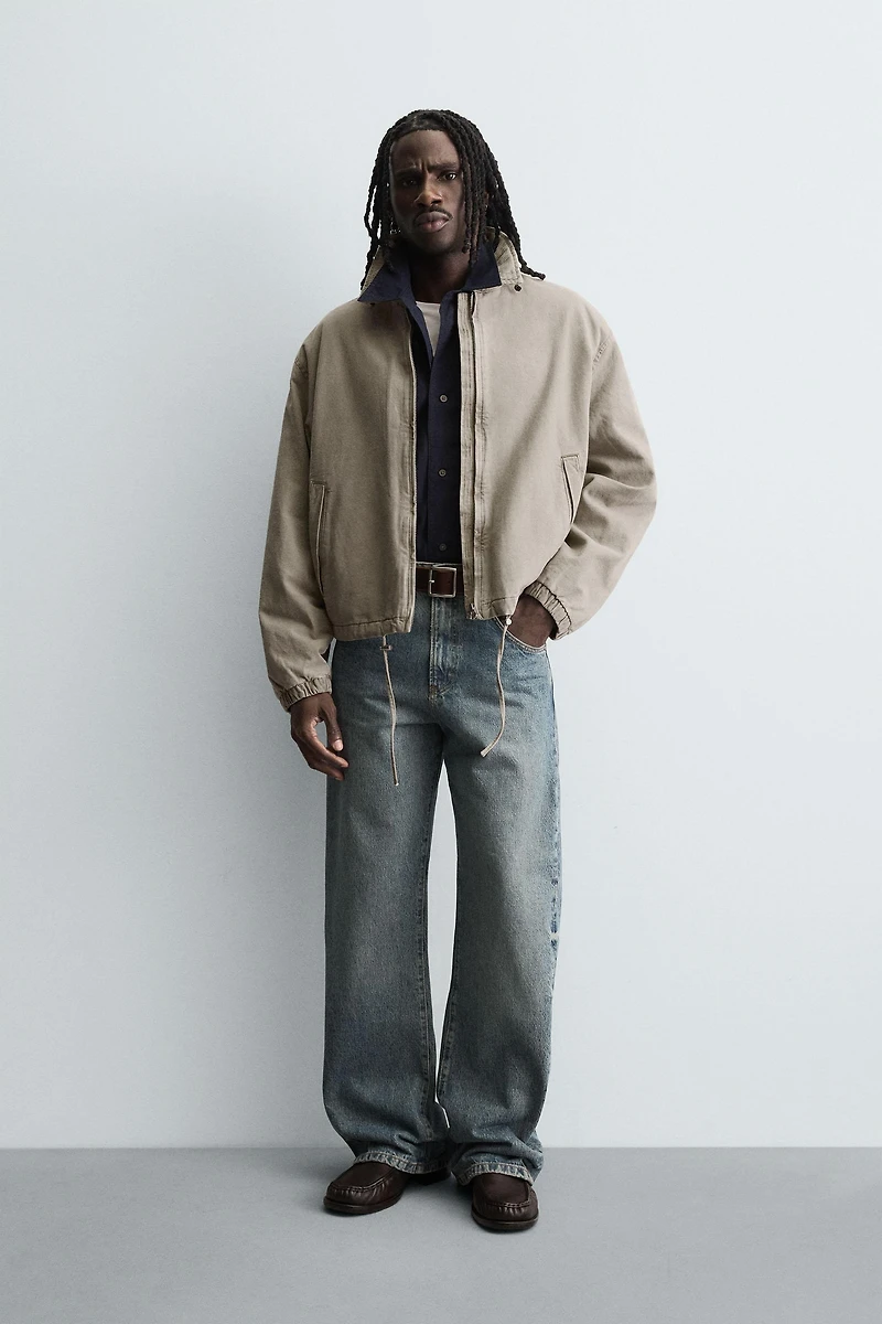 PADDED JACKET WITH COMBINED COLLAR