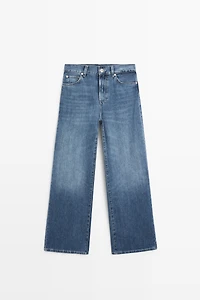 High-waist wide-leg jeans