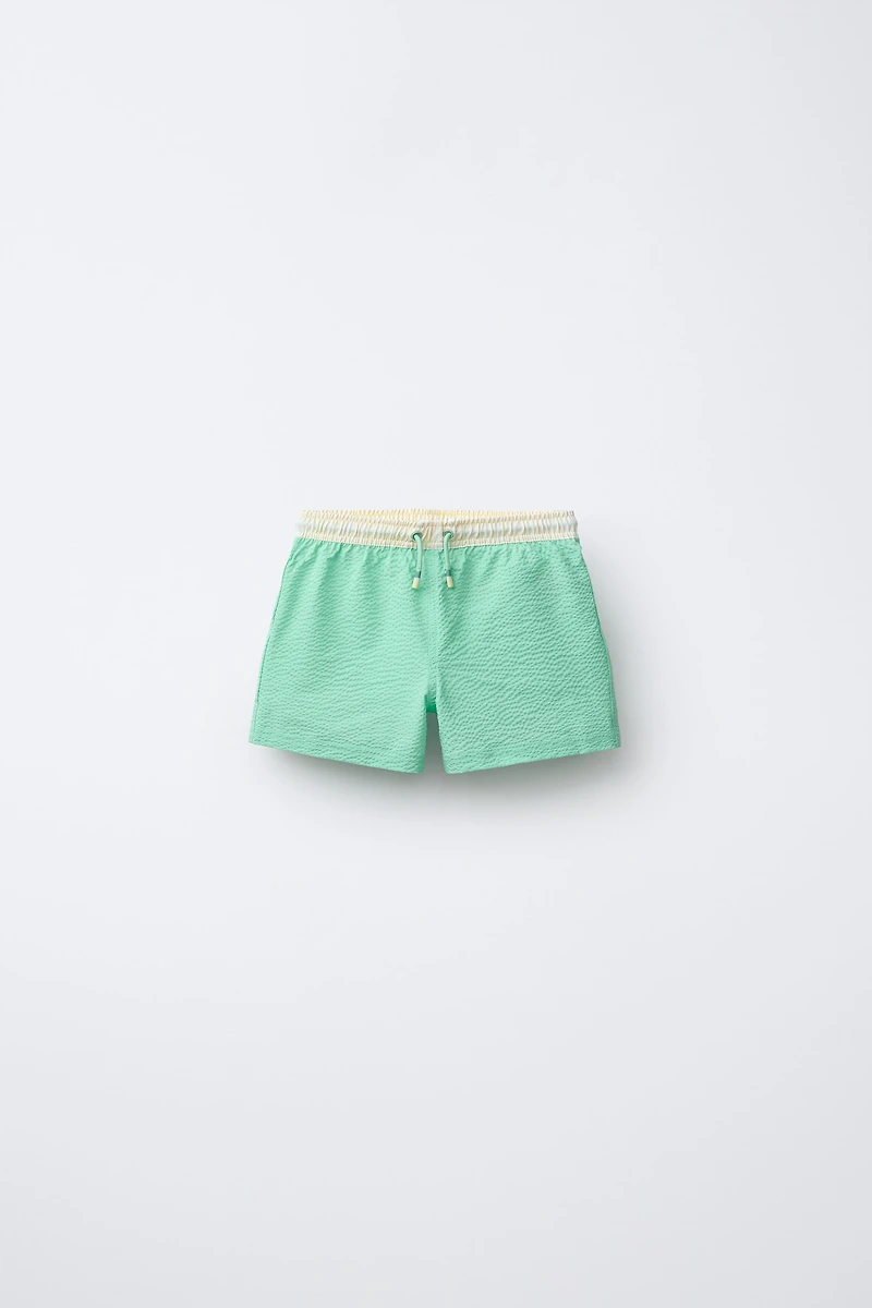 2-6 YEARS / LABEL SWIM SHORTS