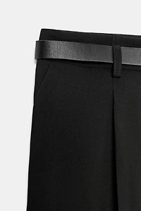 LONG BELTED SHORTS