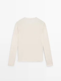 Button-up cotton T-shirt