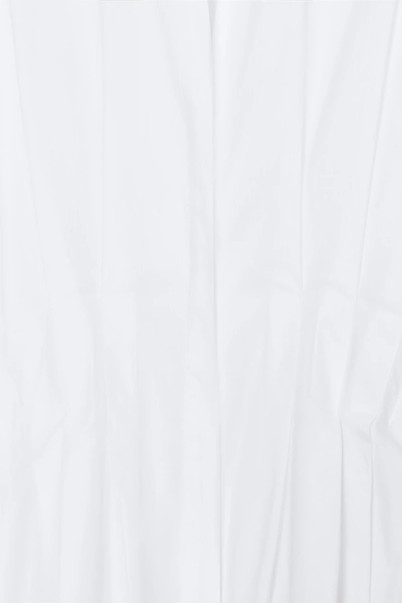PLEATED POPLIN SHIRT