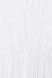 PLEATED POPLIN SHIRT