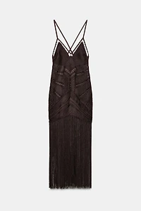 ZW COLLECTION FRINGED MAXI DRESS