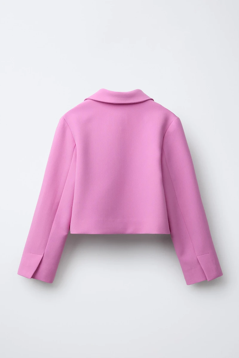 BUTTONED CROPPED BLAZER