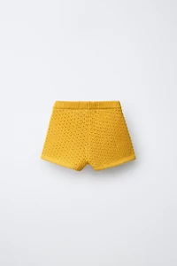 SHORT EN MAILLE FLEUR BRODÉE