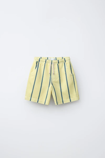 SHORT FLUIDE À RAYURES