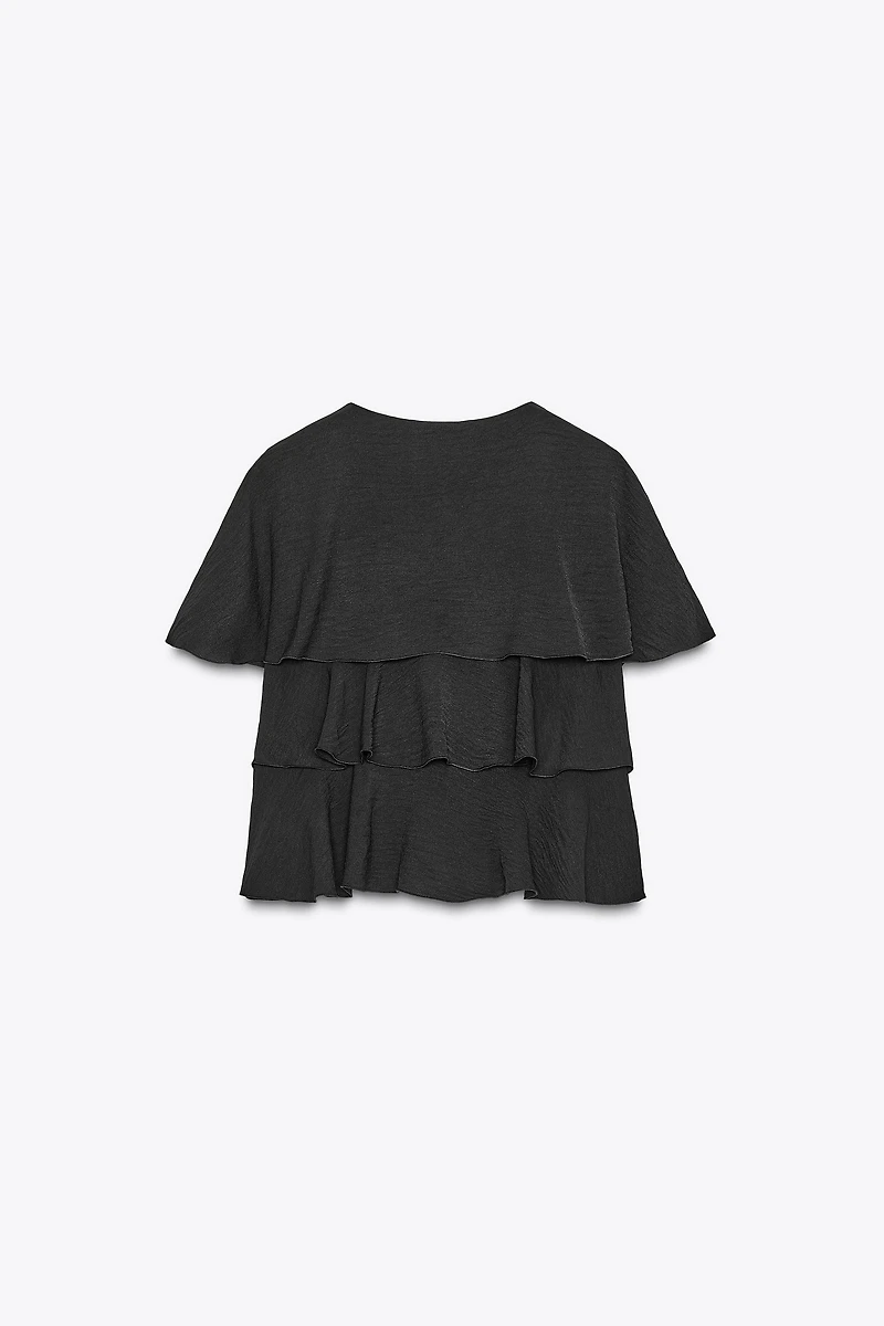 RUFFLED CAPE TOP