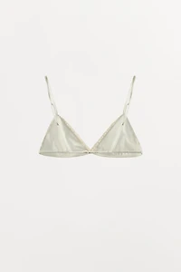 SOUTIEN-GORGE TRIANGLE EN SOIE ET DENTELLE
