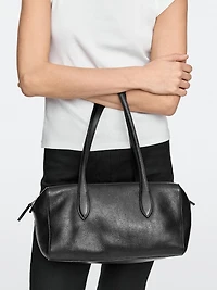 Nappa leather west satchel bag