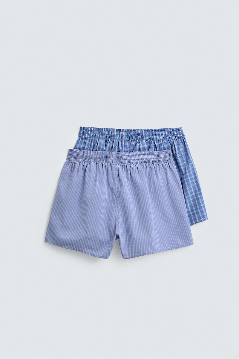 TWO-PACK OF COMBINED POPLIN BOXERS