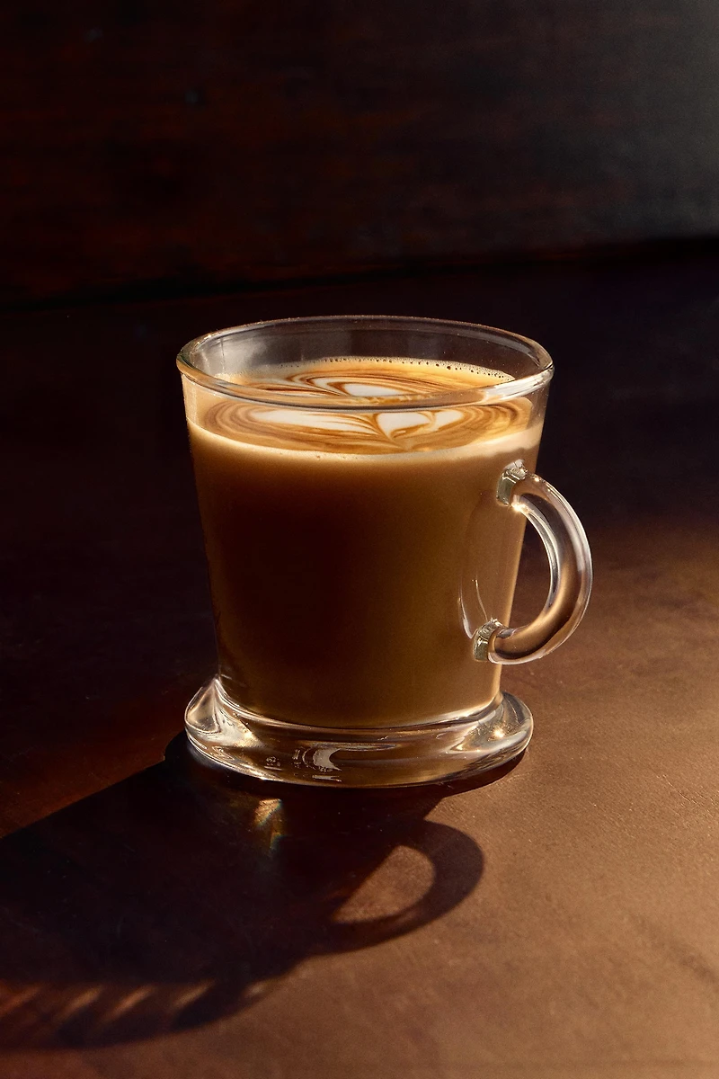 TRANSPARENT GLASS CAPPUCCINO CUP