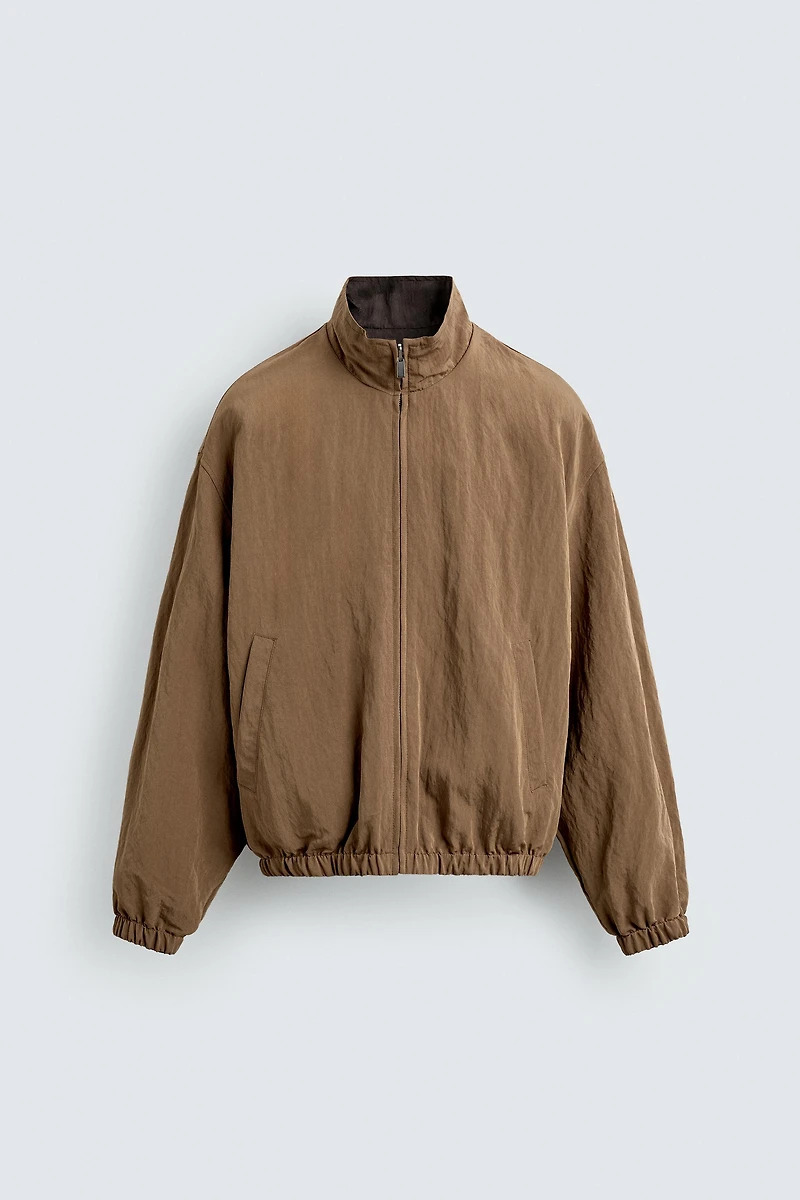REVERSIBLE FLOWY BOMBER JACKET