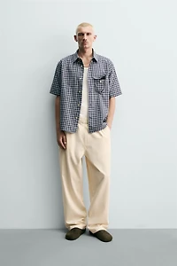 PANTALON COUPE DÉCONTRACTÉE À CHEVRONS
