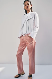 ZW COLLECTION MID-RISE STRIPED SLIM JEANS