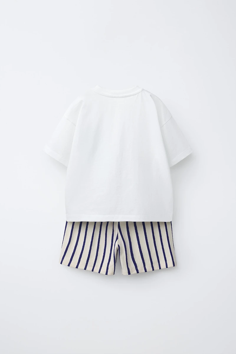DINOSAUR JOGGING T-SHIRT AND BERMUDA SET