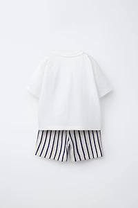 DINOSAUR JOGGING T-SHIRT AND BERMUDA SET