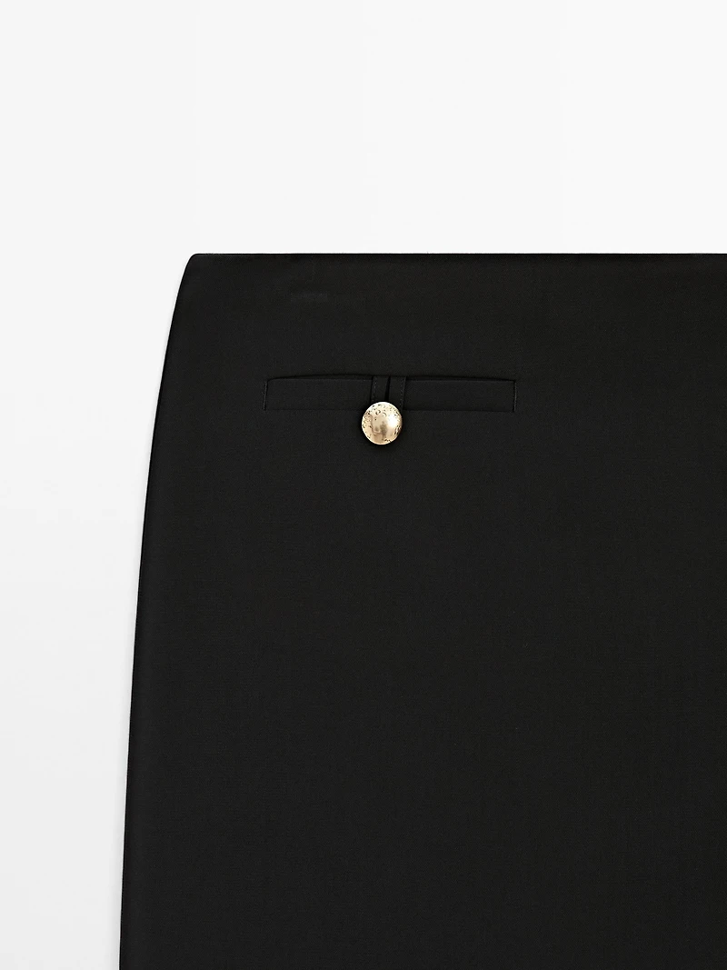 Button-up mini skirt