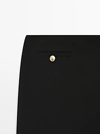 Button-up mini skirt