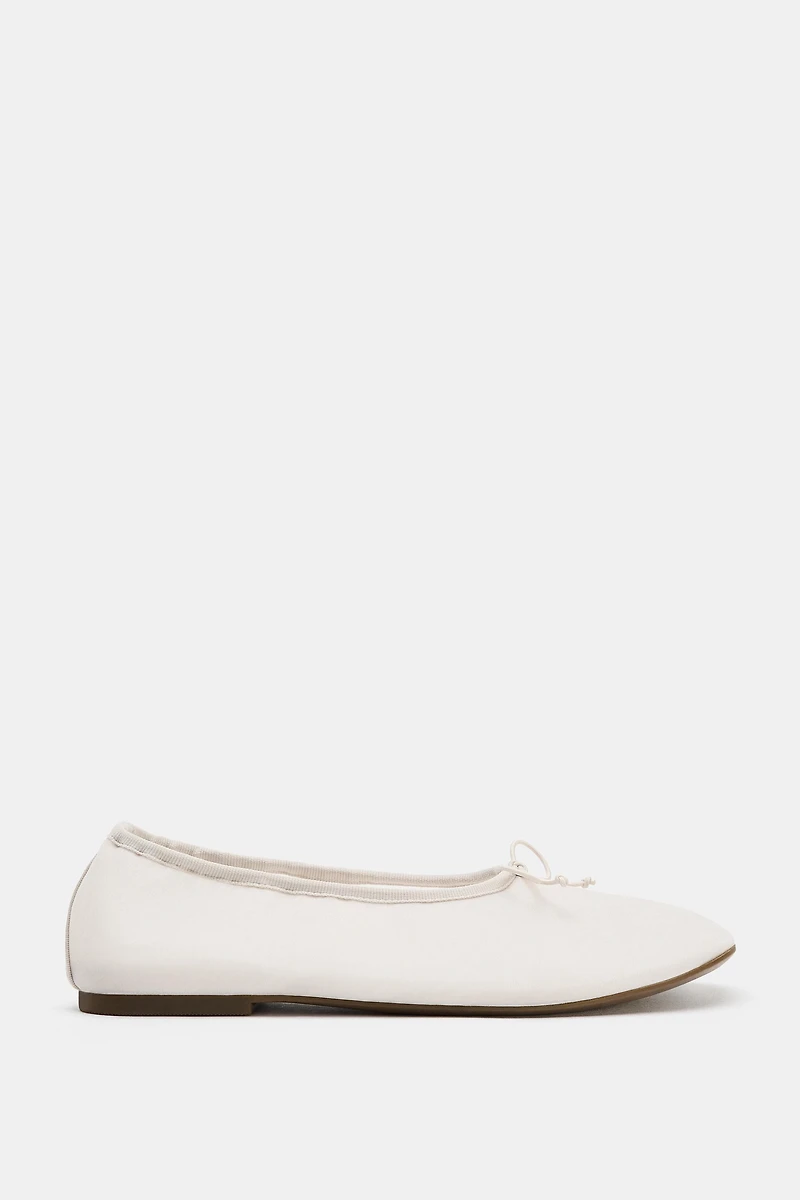 MESH BALLET FLATS WITH BOW