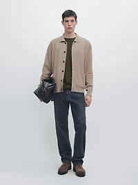 Cotton knit cardigan