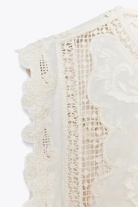 ZW COLLECTION RUFFLED CHEST SHIRT