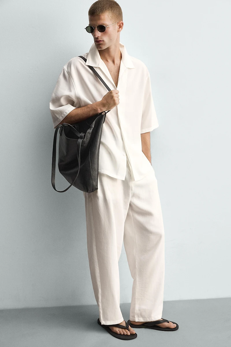 PANTALON FLUIDE À PLIS LATÉRAUX