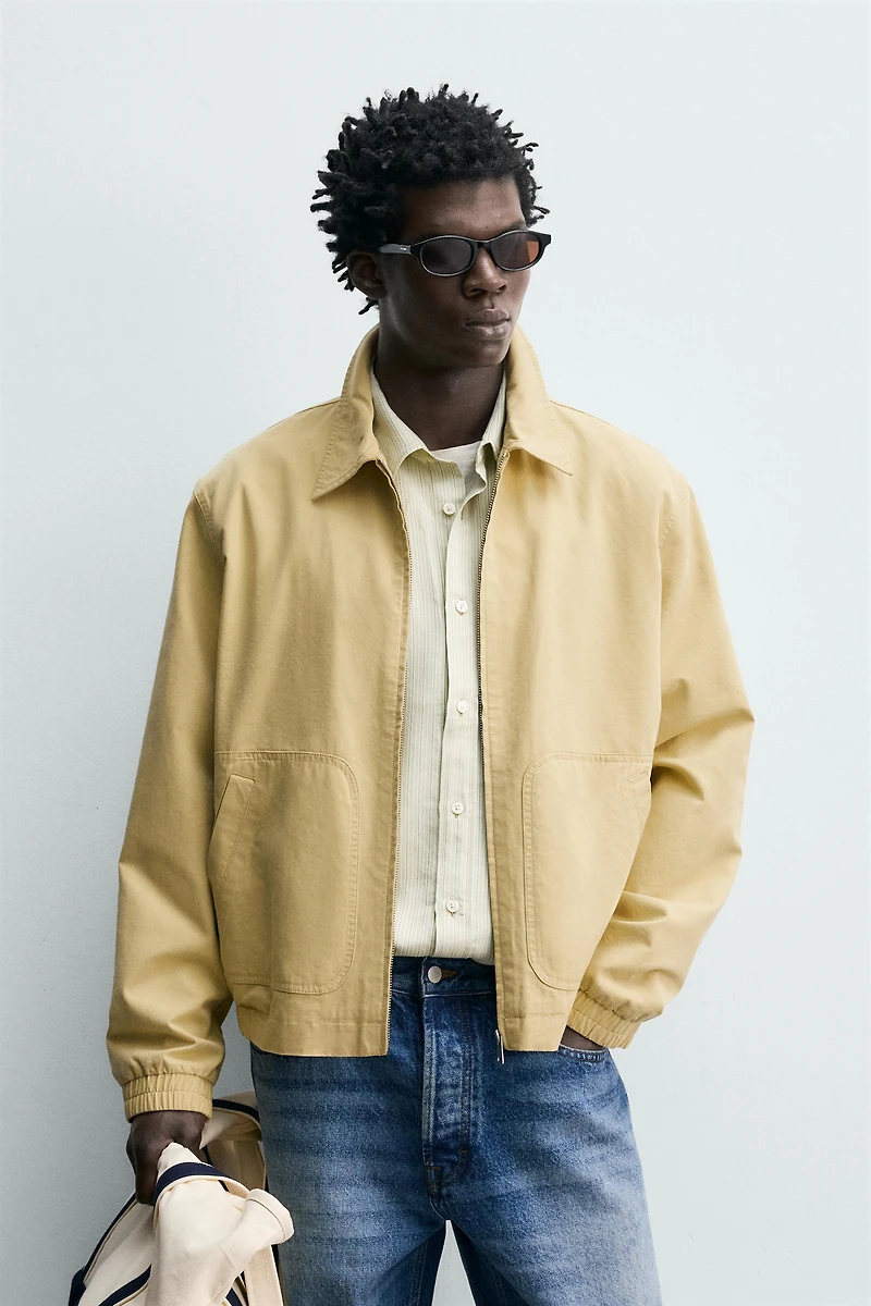 REGULAR FIT COTTON - LYOCELL JACKET