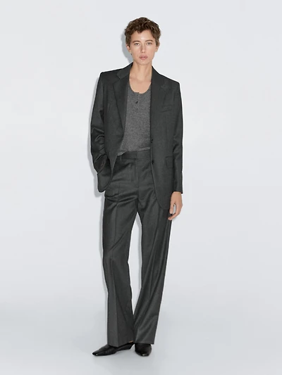 100% wool flannel suit blazer
