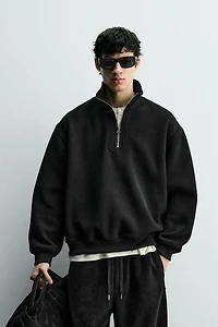 CORDUROY QUARTER-ZIP SWEATSHIRT