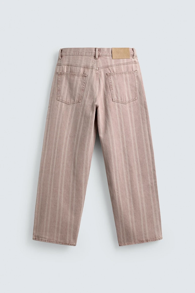 STRIPED RELAXED FIT JEANS