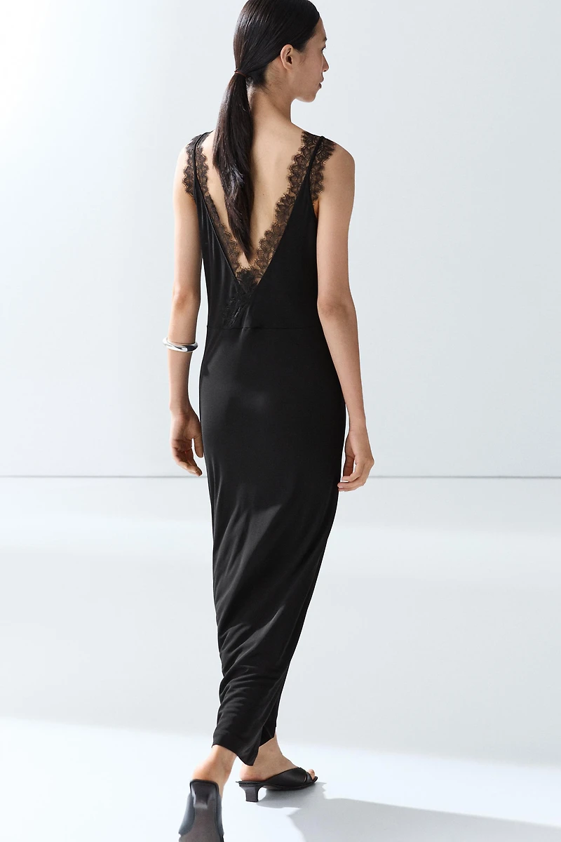 Flowing lingerie midi dress