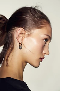 SPARKLY BALL HOOP EARRINGS