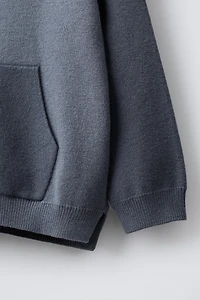 HOODED KNIT SWEATER