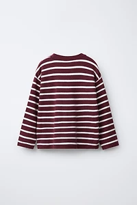 T-SHIRT EN MAILLE À RAYURES