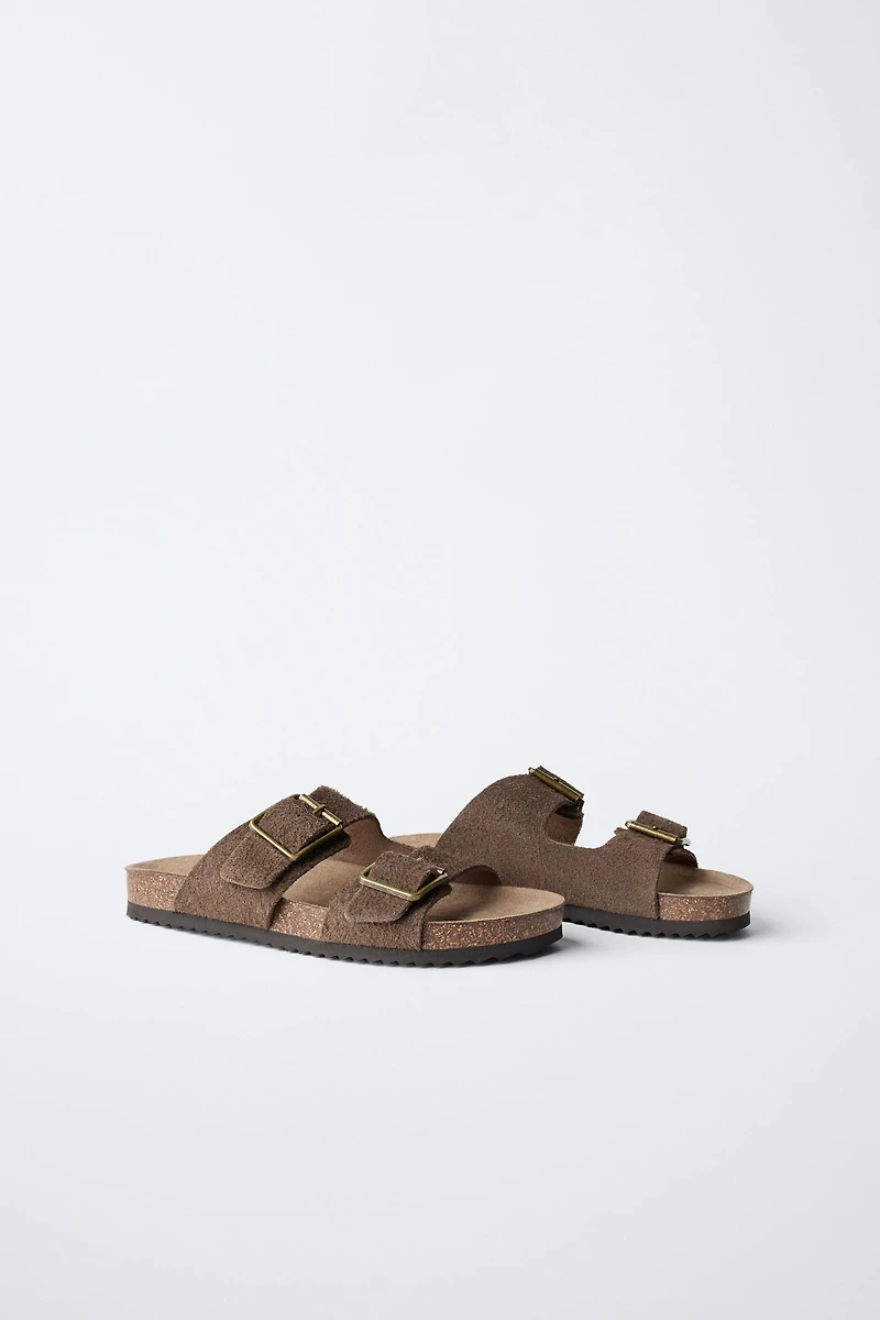 STORIEZ - LEATHER BUCKLE SANDALS