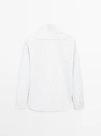 100% cotton regular fit striped shirt