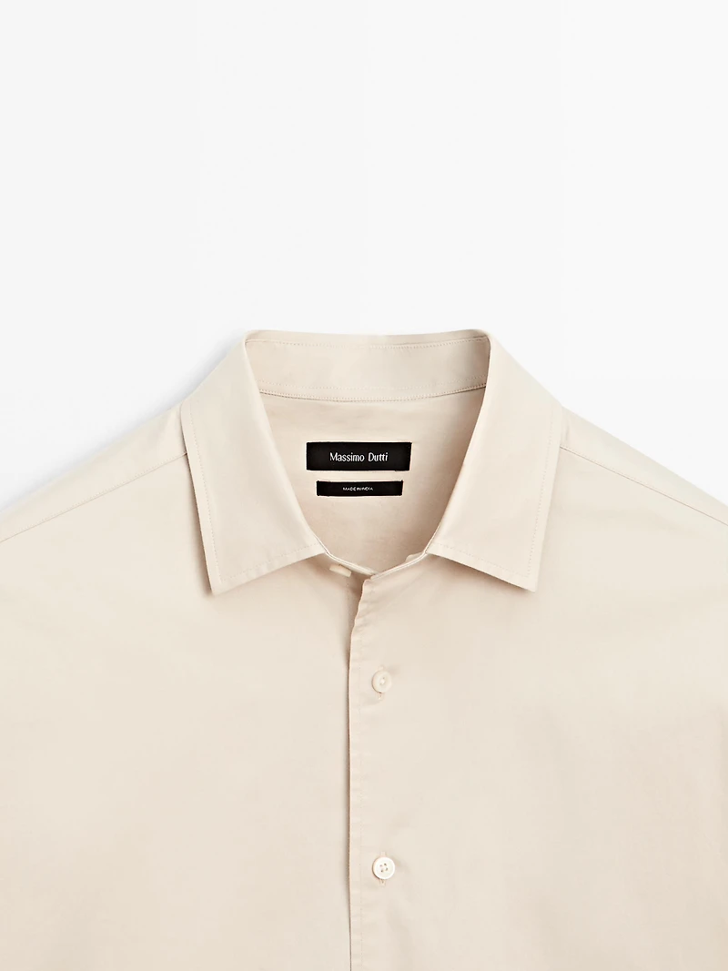 Regular fit stretch shirt